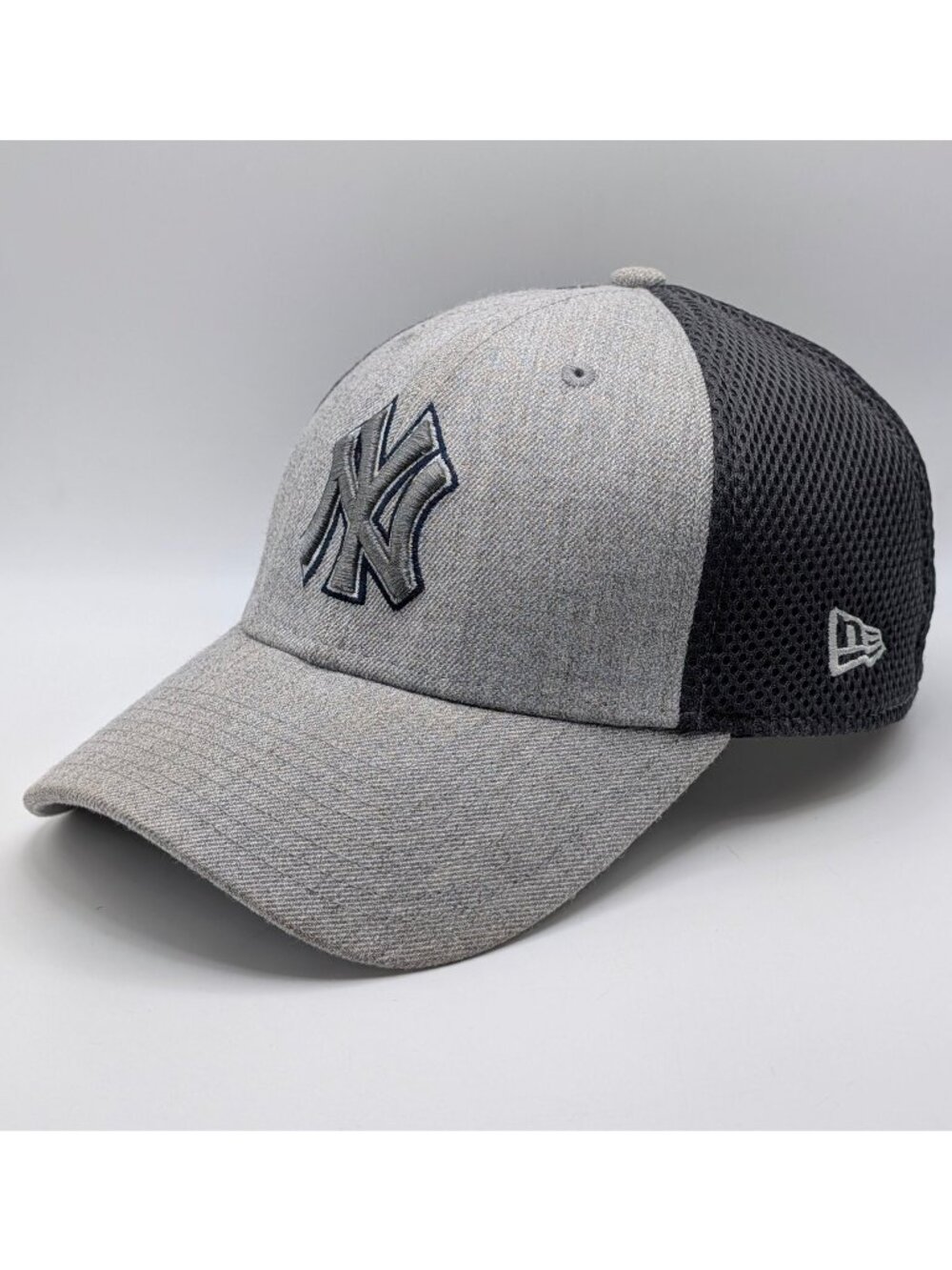 New York Yankees New Era 39THIRTY Stretch Fitted Hat Gray S/M MLB Cap Baseball